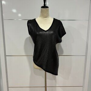 Prins sequin asymmetrical V-Neck top, Size L